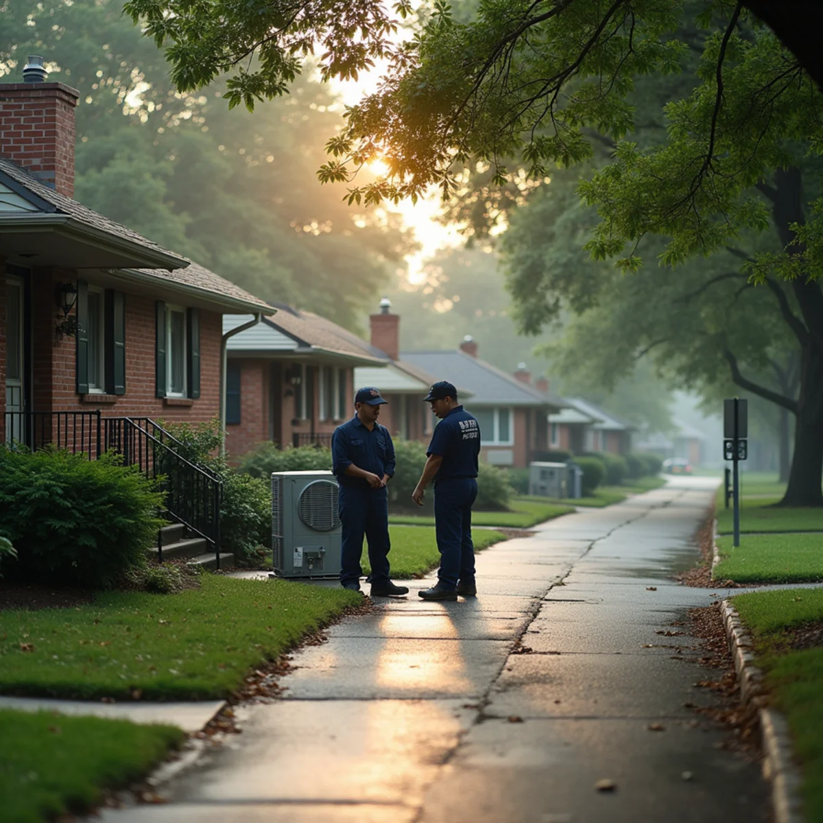 1970s bi-level homes on a leafy street near the MetroPark in Englewood, OH