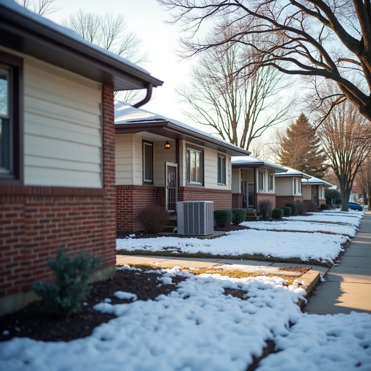 1950s and 1960s split-level homes on a tree-lined street in Kettering, OH